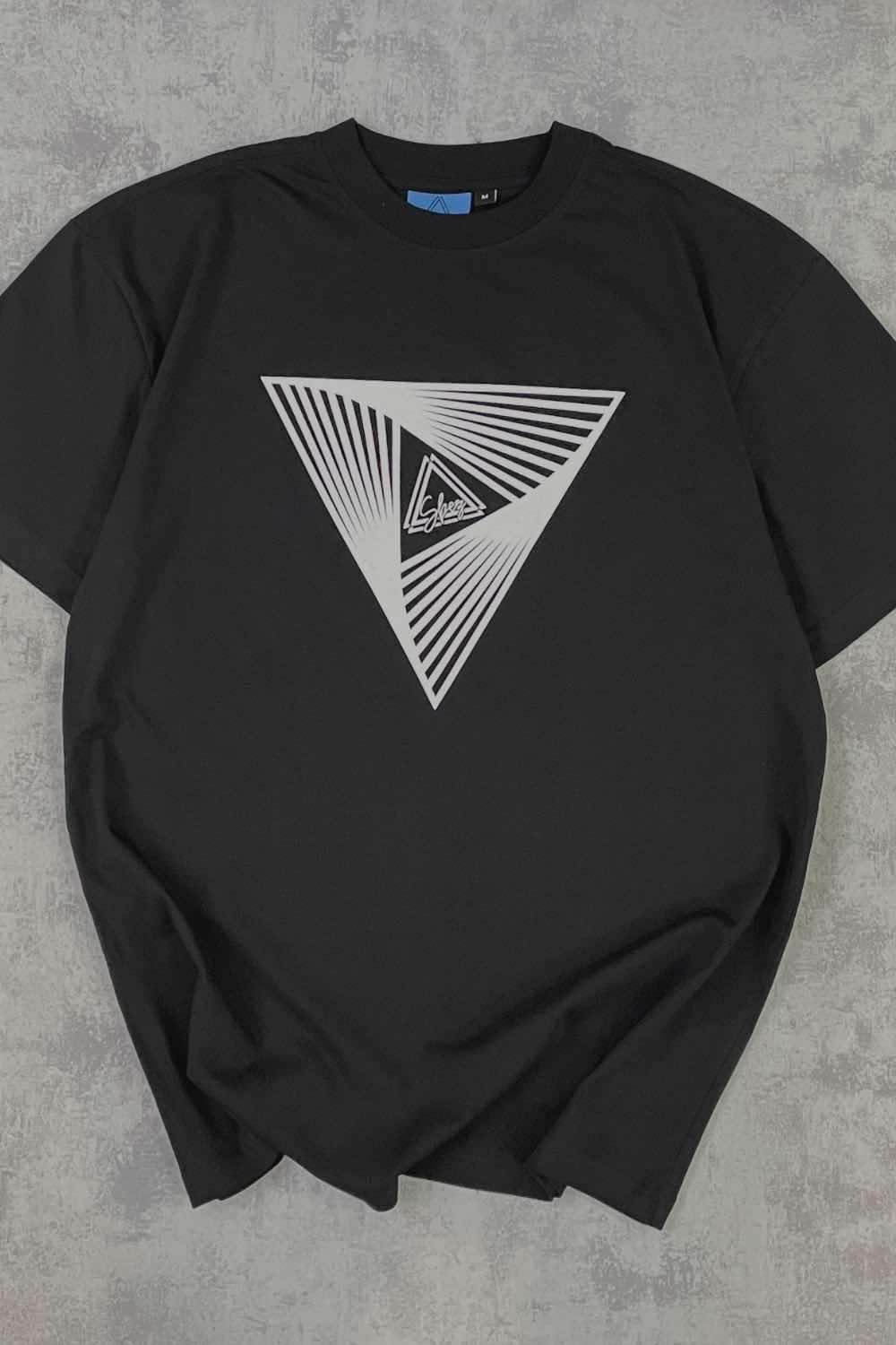 T-shirt-oversize-Slightly high neck  (Psychedelic)