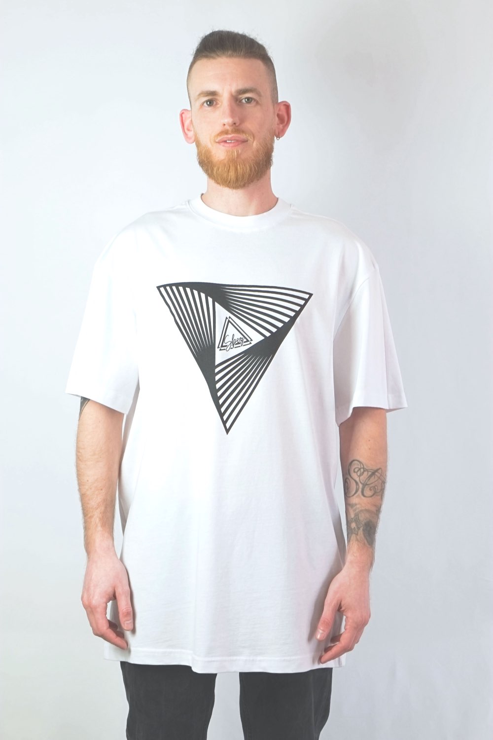 Abbigliamento da strada street wear e da skate | T-shirt street one, magliette, vestiti, cappellini street style marchio triangolo | immagine t-shirt Psychedelic-bianca-4 uomo